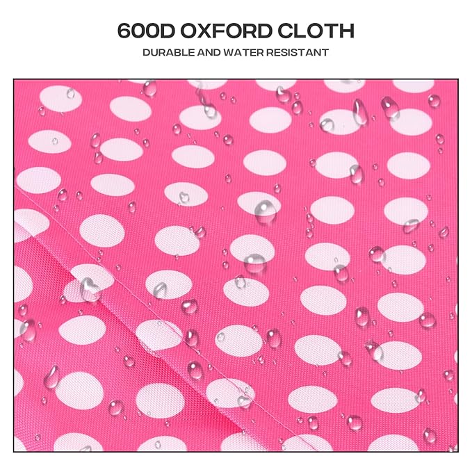 Cat Dog Stroller,3-Wheels Pet for Medium/Puppy Dogs 30 Lbs, Cat Strollers for 1 Cats, Foldable Dog Stroller with Storage Basket and Cup Holder, Breathable Mesh Pink Polka Dots