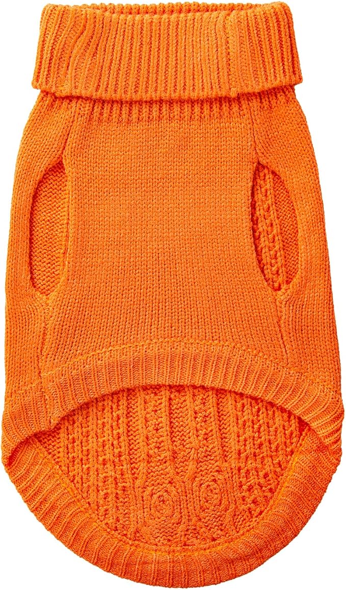 Stretchy Cat Sweater - 17 Colors & 6 Sizes | Snug Winter-Ready Knit for Boy/Girl Cats & Kittens(Orange, X-Small)