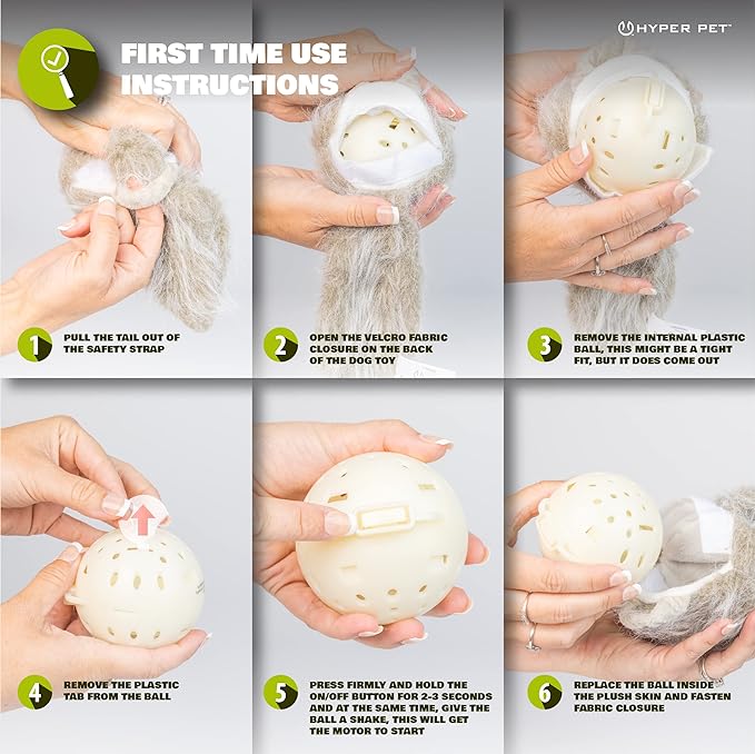 Hyper Pet Doggie Pal Interactive Dog Toys (Dog Toy that Wiggles, Vibrates, and Barks Plush Toys for Boredom and Stimulating Play)