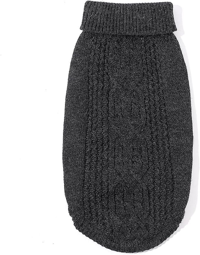 Stretchy Cat Sweater - 17 Colors & 6 Sizes | Snug Winter-Ready Knit for Boy/Girl Cats & Kittens(Dark Gray, Small)