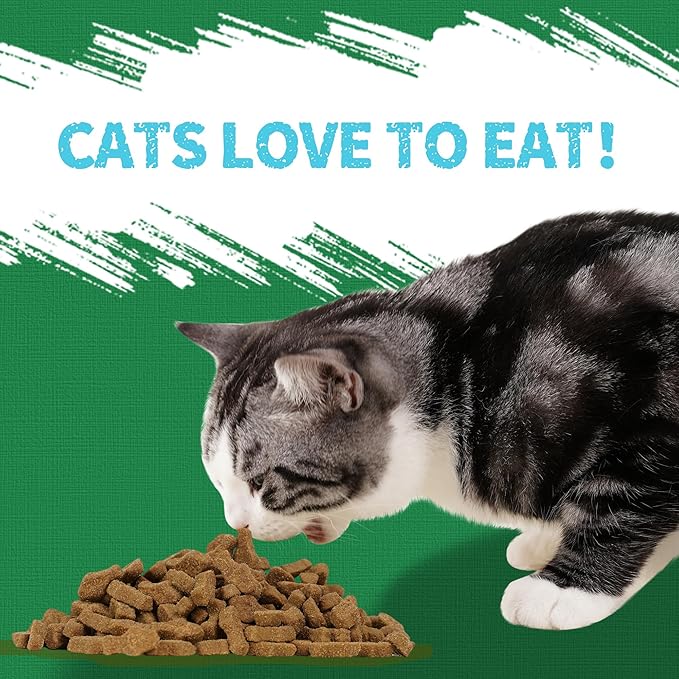Just Try 16 OZ Kale & Spinach Cat Treats for Indoor Cats, Gluten Free, Low-Calorie Healthy Cat Snacks, Plant-Based Fiber-Rich Natural Chicken Flavor Training Treats