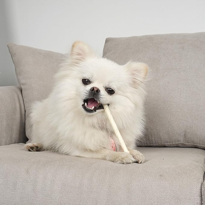 MON2SUN Dog Rawhide Twist Sticks Natural 5 Inch Thin Sticks Rawhide Chews Treats for Puppy and Small Dogs 120 Count