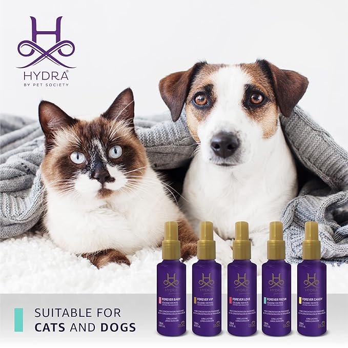 Hydra Forever Fresh Pet Cologne, Finishing Cologne for Dogs and Cats, Grooming Spray, 4.4 Ounces