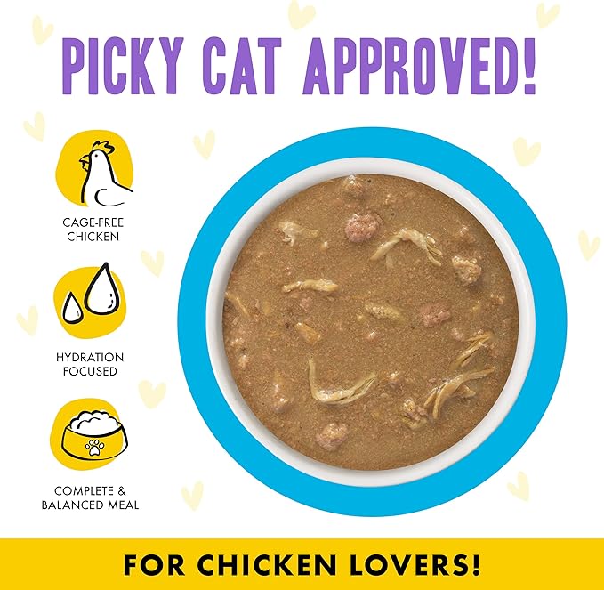 Weruva B.F.F. OMG - Best Feline Friend Oh My Gravy!, Chicken Cloud 9 with Chicken in Gravy, 5.5oz Can (Pack of 8)