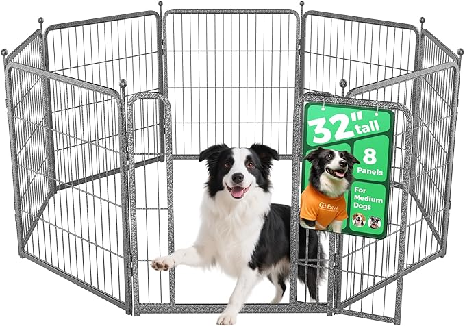 FXW Aster Dog Playpen Designed for Yard, 32inch 8 Panels