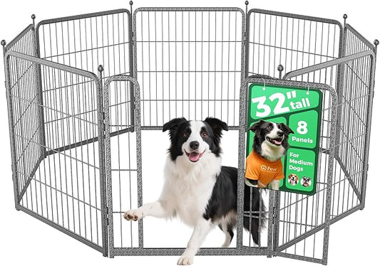 FXW Aster Dog Playpen Designed for Yard, 32inch 8 Panels