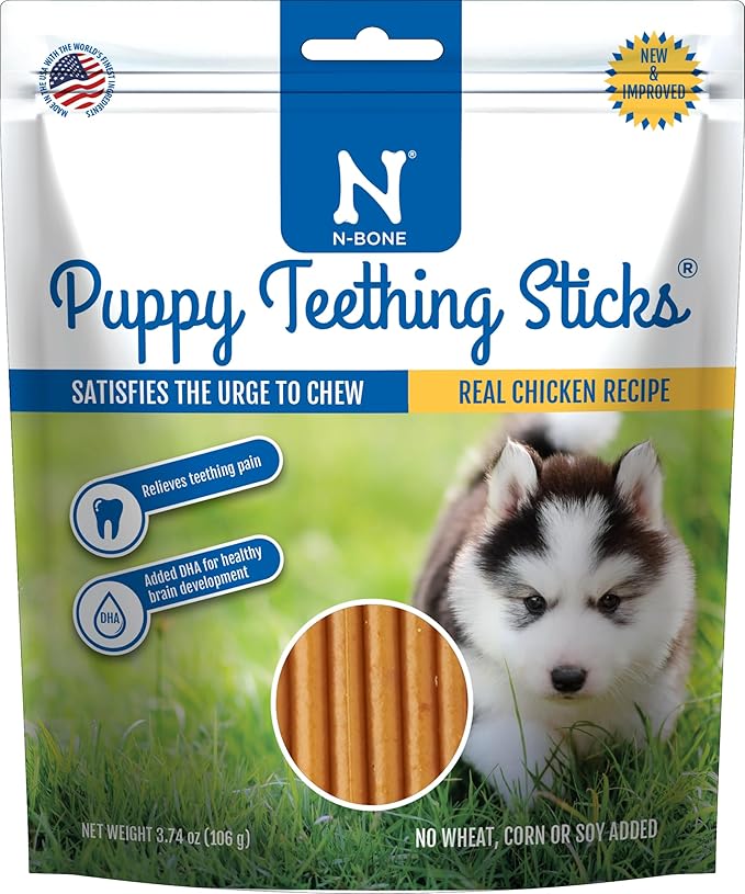 N-Bone Puppy Teething Treats,Chicken, 3.74 oz (111150) (Pack of 2)