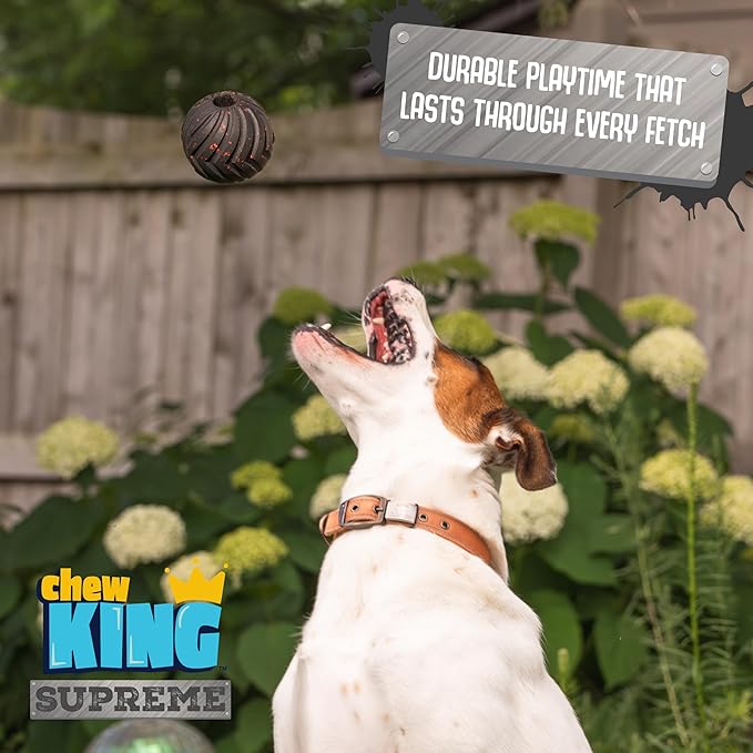 Chew King by Mammoth Supreme Dog Toy Collection, Medium 3" Supreme Fetch Ball