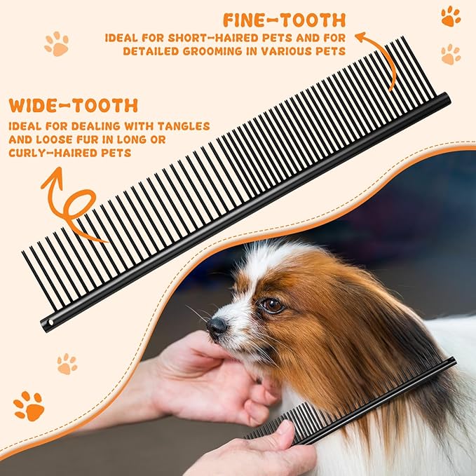 Professional Dog Grooming Scissors Set, 7 Inch/8 Inch Pet Grooming Scissors Chunkers Shears for Dog, Curved Dog Grooming Scissors, Thinning Shears for Dog with Grooming Comb