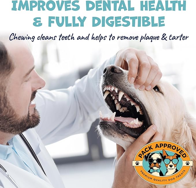 Beef Cheek Rolls for Dogs - Natural & Odor-Free Dog Treats - 5 to 6 Inch Medium Beef Hide Dog Chews - 8 Pack