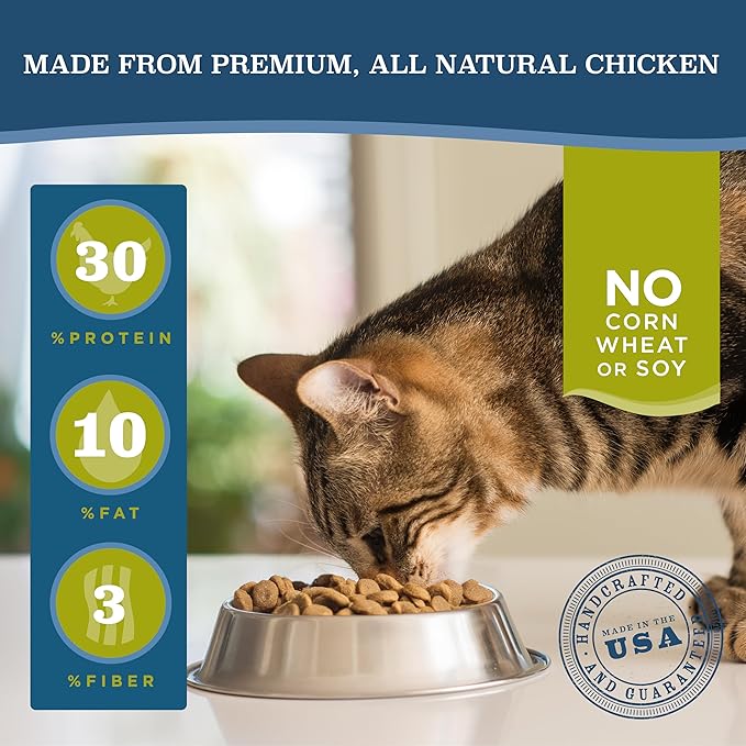 Blackwood Dry Cat Food, Lean / Senior Formula, Chicken Meal & Brown Rice Recipe, 4 Pound Bag, High Protein, Slow Cooked