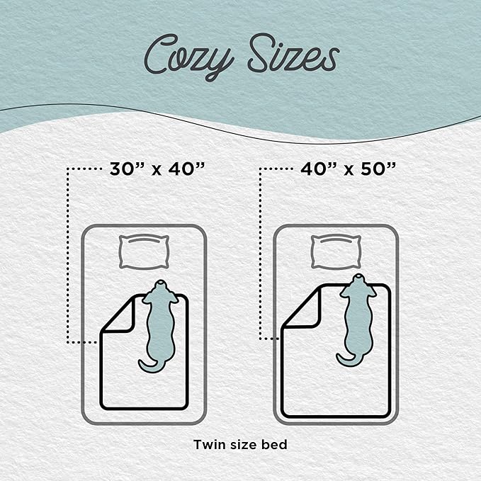 Best Friends by Sheri Calming Shag Dog Blanket – Ultra Soft Faux Fur Pet Throw, Anxiety-Relief, Lightweight Warm Bed Cover for Dogs and Cats, Machine Washable, Frost Gray, 30" x 40"