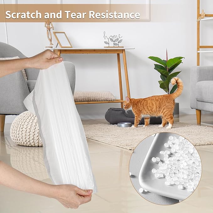 Replaced Waste Bags, Dxles Cat Litter Box Liners, 60 Count Heavy Duty Self-Cleaning Litter Box Liner Waste Receptacles Bags for Automatic Clean Kitty Litter Box -20" x 18"