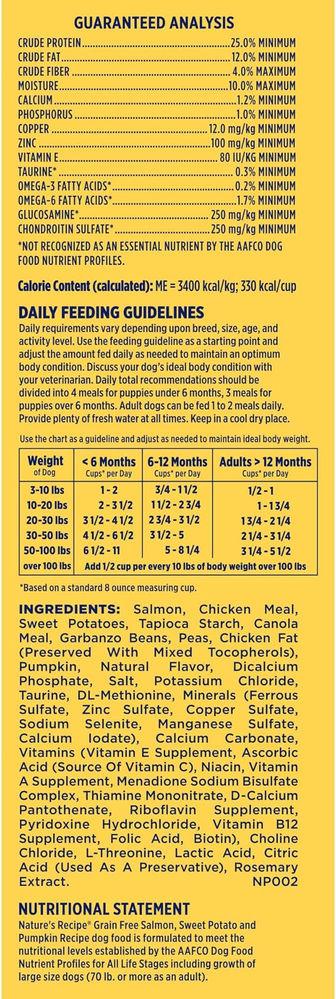 Nature′s Recipe Grain Free Salmon, Sweet Potato & Pumpkin Recipe Dry Dog Food, 4 lb. Bag (Pack of 2)