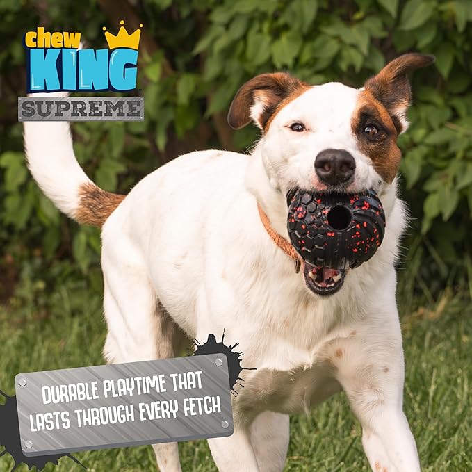 Chew King by Mammoth Supreme Dog Toy Collection, Large 4" Supreme Fetch Ball
