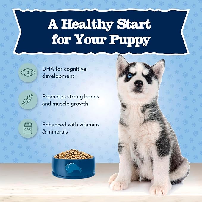Blue Buffalo Baby Blue Natural Dry Food for Puppies, Healthy Growth Formula with DHA, High-Protein Savory Chicken Recipe, 20-lb. Bag
