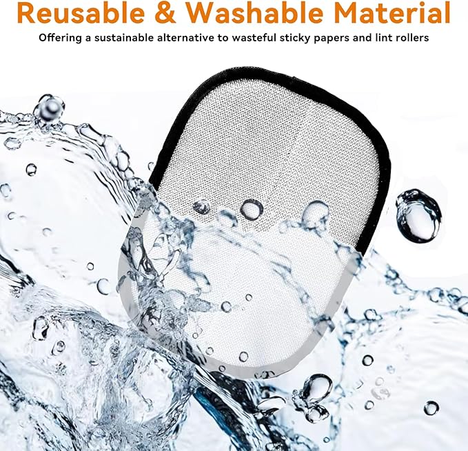 2 Pack Pet Hair Removal Glove, 2025 Upgraded Five-Finger Dog Cat Hair Remover, Electrostatic Pet Hair Remover Gloves for Couch, Animal Hair Removal Tool for Furniture, Laundry, Clothes, Car, Carpet