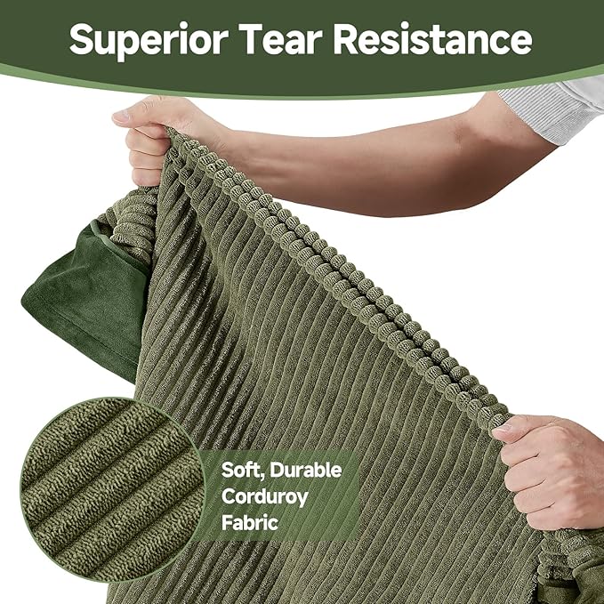 OhGeni Orthopedic Waterproof & Machine Washable Dog Bed for Large Pets, Suitable for Crates, Cat Mat with 25D Egg Crate Foam, Non-Slip Bottom & Removable Cover, 41 Inches(Dark Green)