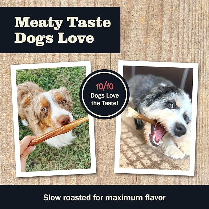 Redbarn Pet Products 7 Inch Bully Sticks - Case of 35 - Naturally Low Odor Long Lasting 100% Beef Chews for Medium Large Dogs & Puppies - Best Single Ingredient Treat Reward