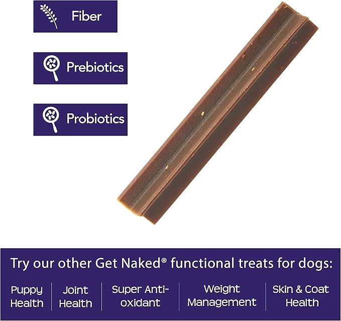 Get Naked Grain Free 1 Pouch 6.2 Oz Digestive Health Dental Chew Sticks, Small