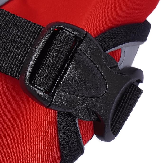 Warm Dog Coat for Winter,Waterproof Jacket with Zipper,Detachable Dog Coat with Adjustable Buckle,Comfortable Jacket for Dogs in Cold and Windy Days.S Red