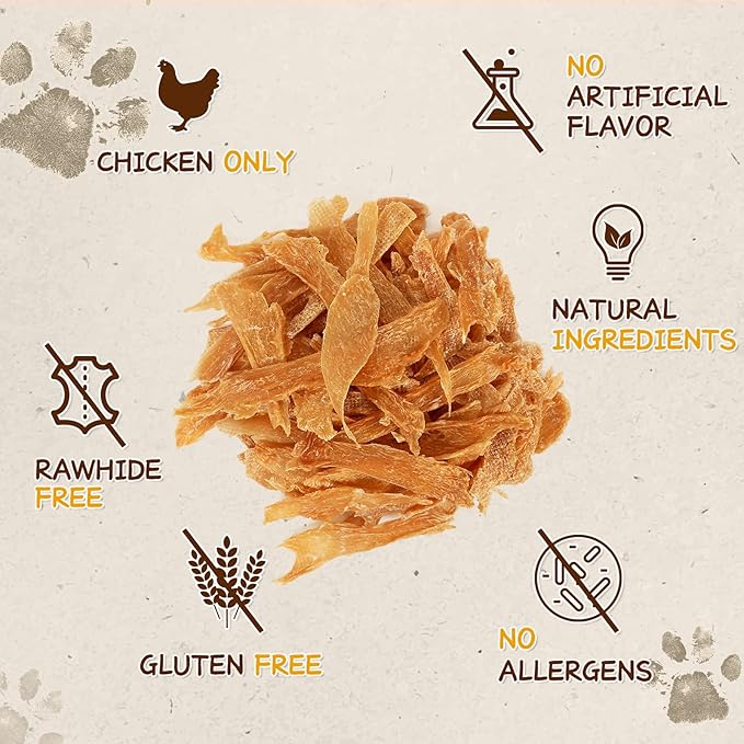 Chicken Jerky Crisp Flakes for Dog Treats, 1% Taurine Added, 6oz (170g), Chip Jerky, High Protein Chicken Dog Training Rewards, Rawhide-Free, Gluten-Free