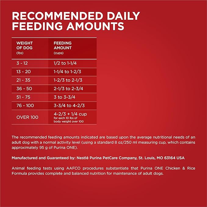 Purina ONE Chicken and Rice Formula Dry Dog Food - 8 lb. Bag