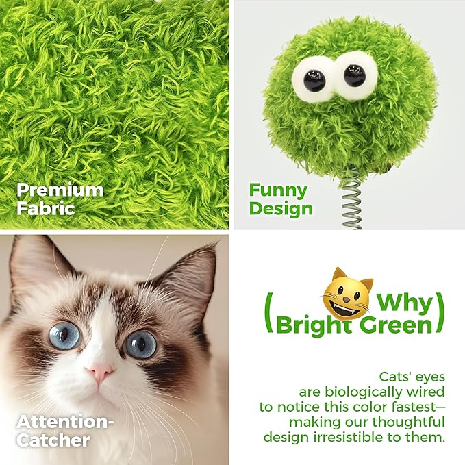 TINYBEAST 34" Tall Cat Scratching Post, Cat Scratcher Featuring Natural Sisal Rope, Cat Tree with Interactive Plush Toy Ball and Stable Base for Indoor Large Adult Cats & Kittens(Beige)