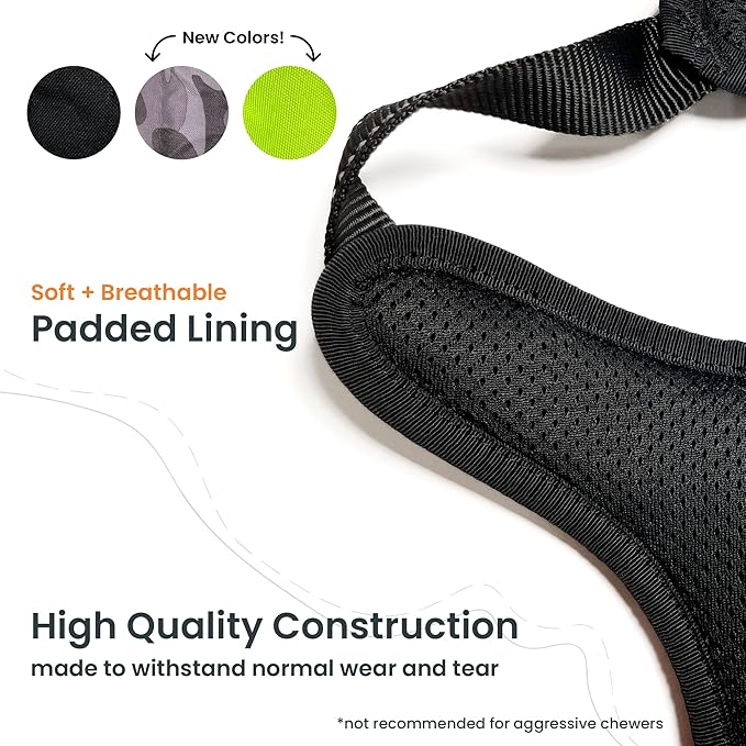 4Knines No Pull Dog Harness for XL Dogs – Adjustable Reflective Harness with Front & Back Leash Clips – Padded for Comfort – Durable, Easy Control for Walks & Training (Camo)