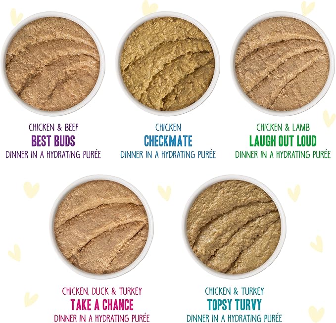 Weruva B.F.F. Play - Best Feline Friend Paté Lovers, Aw Yeah!, Fowl Play Yellow Patés Variety Pack, 2.8oz Can (Pack of 18)