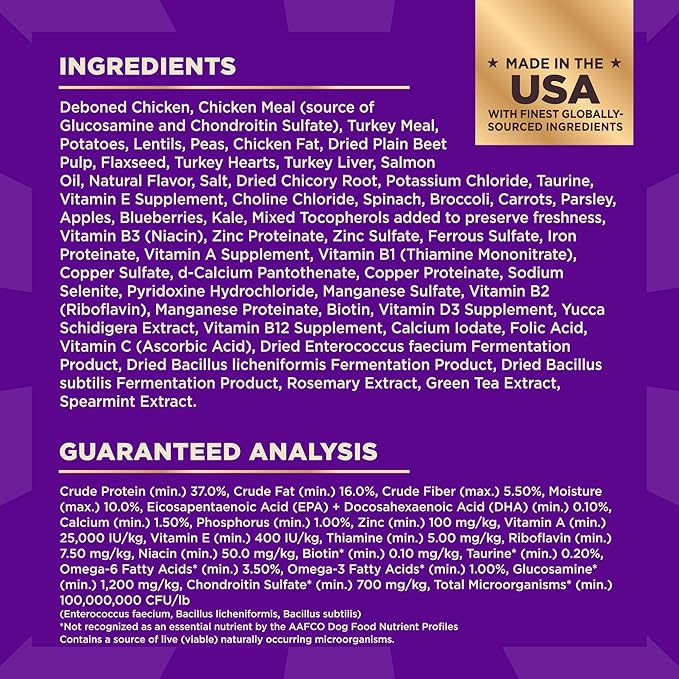 Wellness CORE+ Puppy Dry Dog Food with Freeze Dried Pieces, Grain Free, High Protein, Natural, Chicken & Turkey Recipe, (4-Pound Bag)