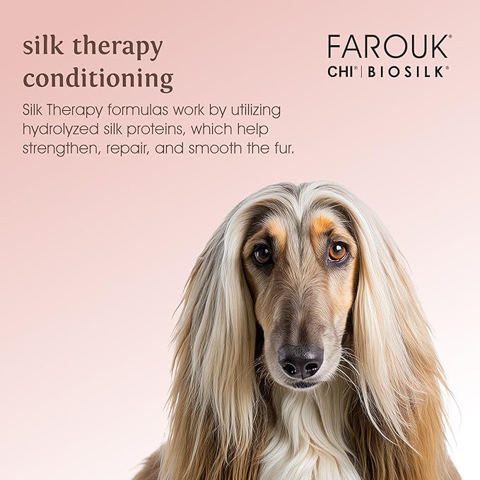 BioSilk for Dogs Silk Therapy Irresistible 2-in-1 Shampoo and Conditioner, Scented, Jasmine and Honey Scent, Paraben Free, Made in The USA, 12 Fl Ounces