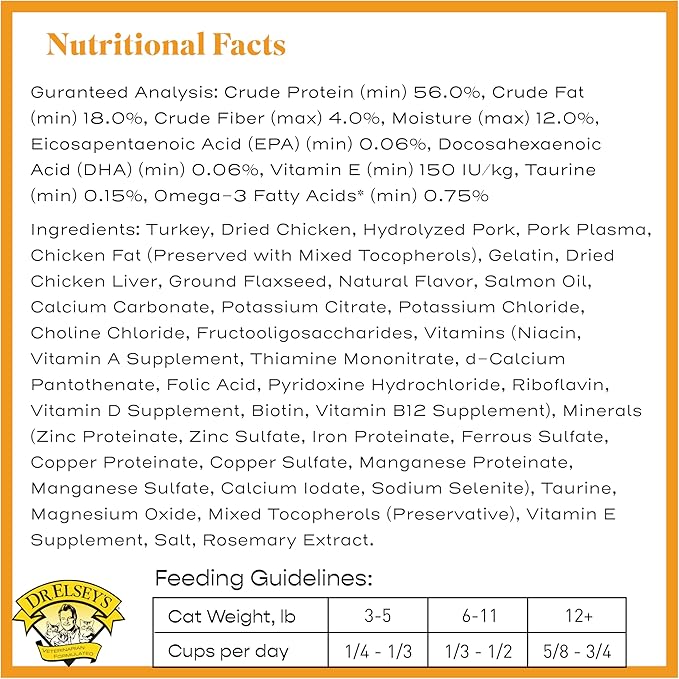 Dr. Elsey's cleanprotein Turkey Cat Kibble 6.6 lb Bag