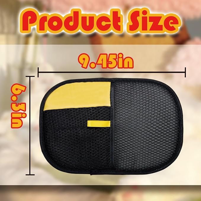 Pet Hair Removal Glove ，Powerful Electrostatic Pet Hair Remover for Cat Dog Hair，Washable and Reusable Cat Dog Hair Removal Gloves for Clothes Bed Sheets Sofas at Climbing Frames (2psc)