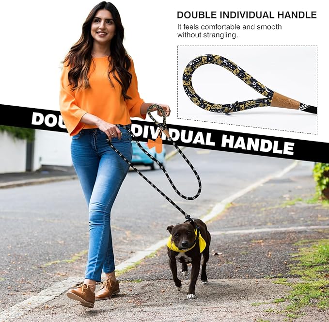 lynxking Slip Lead Dog Leash Reflective, Heavy Duty Comfortable Strong Rope for Large Medium Small Dogs No Pull Pet Training