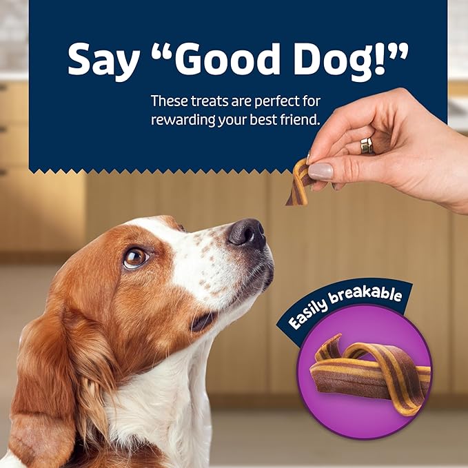 Blue Buffalo Sizzlers Natural Soft Dog Treats, Bacon-Style Soft-Moist Dog Treats with Real USA Pork, Original Flavor, 6-oz Bag