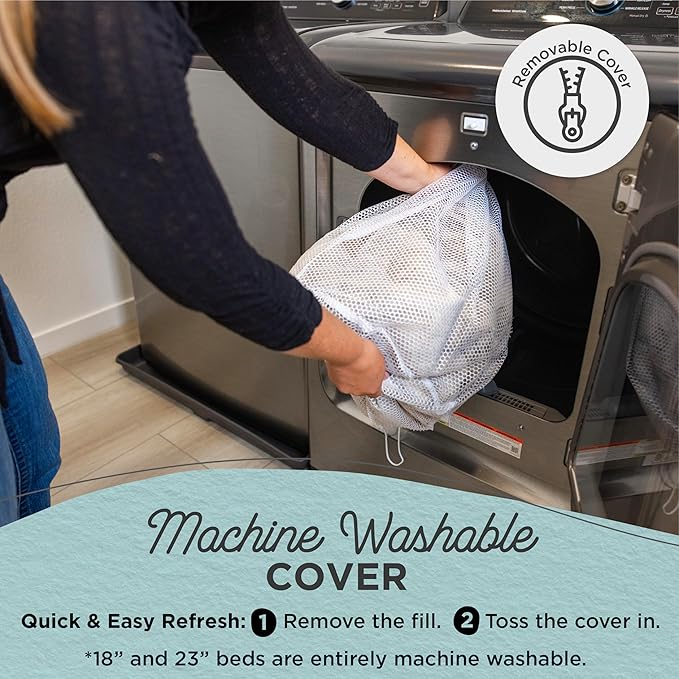 Best Friends by Sheri Original Calming Donut Dog and Cat Bed, Shag Faux Fur, Gray, XL (45in x 45in) - Anxiety Relief for Pets Up to 150 lbs