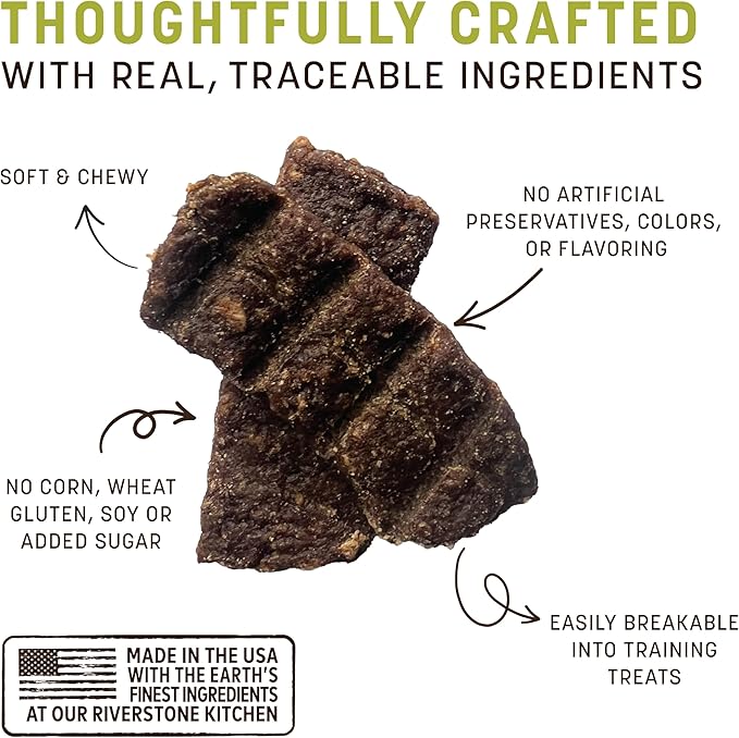 Earth Animal Wisdom Air-Dried from The Air Recipe Premium Natural Jerky Strips Dog Treats, 4 oz. Bag (Pack of 3)