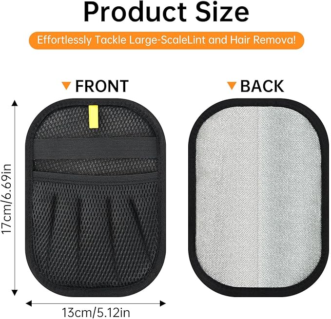 Static Pet Hair Remover Gloves, Reusable Electrostatic Pet Cat Dog Hair Removal Grooming Gloves Brush Tool for Couch, Furniture, Carpet, Car Seat (1 Pack Finger Style)