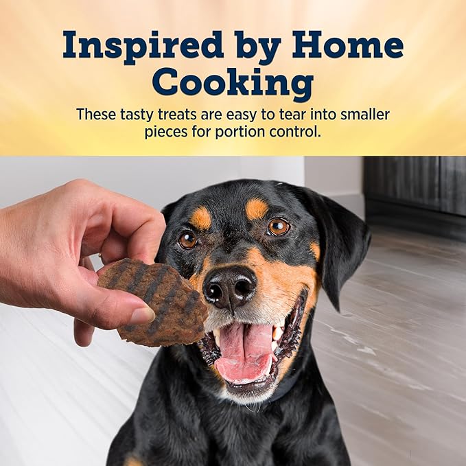 Blue Buffalo True Chews Dog Treats, Made in the USA with Natural Ingredients, Beef Burger Recipe, 10-oz Bag