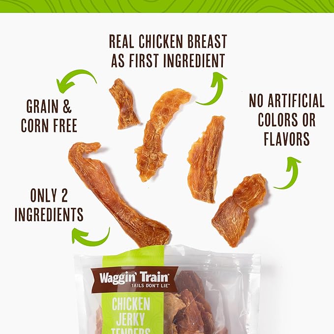 Waggin' Train Limited Ingredient, Grain Free Dog Treat; Chicken Jerky Tenders - 18 oz. Pouch