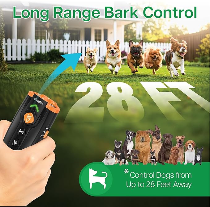 Dog Bark Deterrent Devices, Ultrasonic Anti Barking Device for Dogs, Stopping Own or Neighbor's Dog Barking, Rechargeable & Portable Dog Training Device, Safe & Effective for Indoor & Outdoor Use