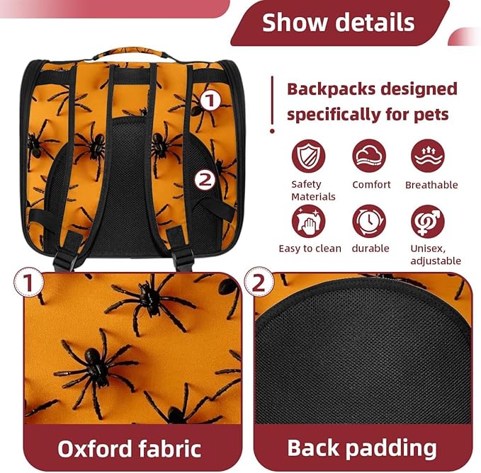 Spiders 2 Pet Carrier Soft Sided Carrier for Small Medium Cats Dogs