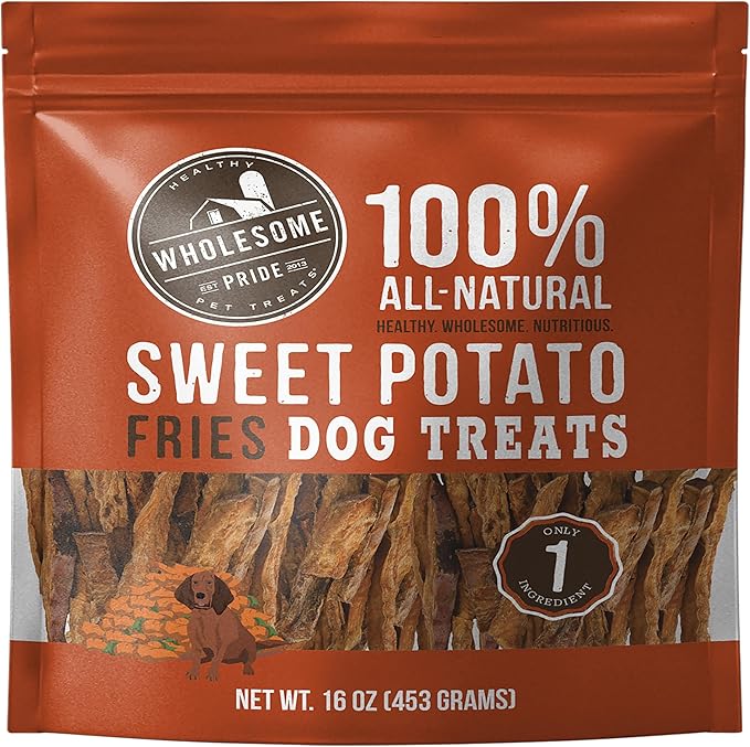 Wholesome Pride Sweet Potato Fries All-Natural Single Ingredient Dog Treats, 16 oz