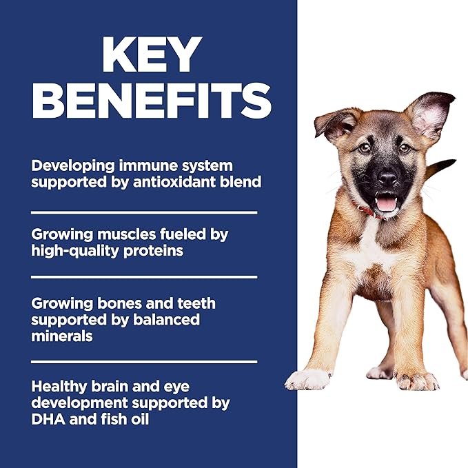 Hill's Science Diet Large Breed Puppy Food, DHA to Support Healthy Development, Chicken & Brown Rice Dry Dog Food, 15.5 lb. Bag