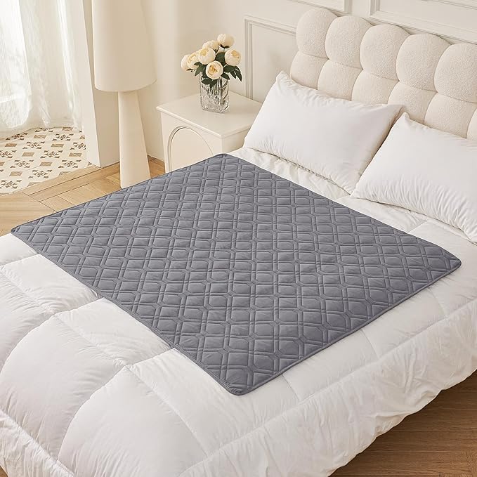 Smiry Waterproof Dog Blanket, 40x50 Inch Soft Pet Bed Cover Reversible, Washable Sofa Couch Furniture Protector for Small Medium Large Dog Puppy Cat, Grey/Light Grey