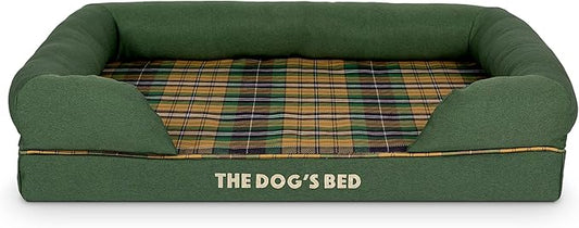 Replacement Outer Cover for The Dog's Bed Orthopedic with Sides, Washable Fabric, Medium (Green Tartan)