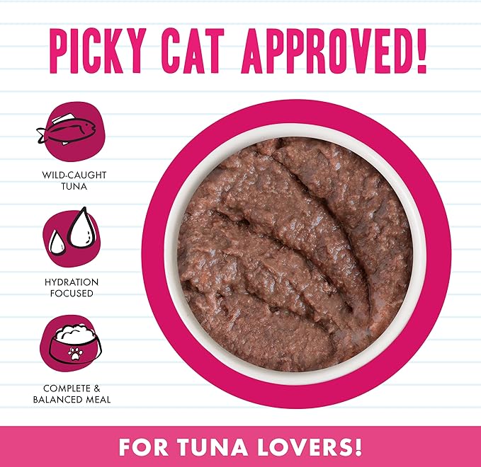 Weruva BFF Minced Natural Wet Cat Food, Tuna and Bonito Be Mine in Gelee, 3oz Can, Pack of 24