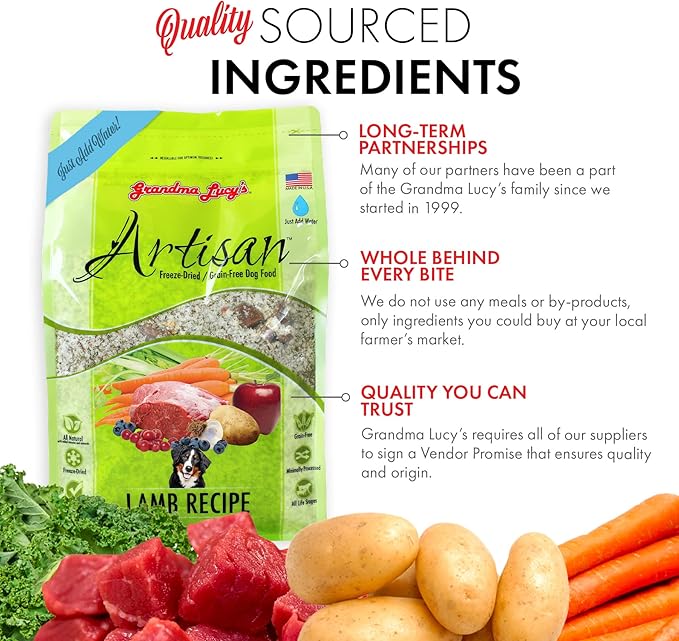 Grandma Lucy's - Artisan Lamb Dog Food – 3Lb