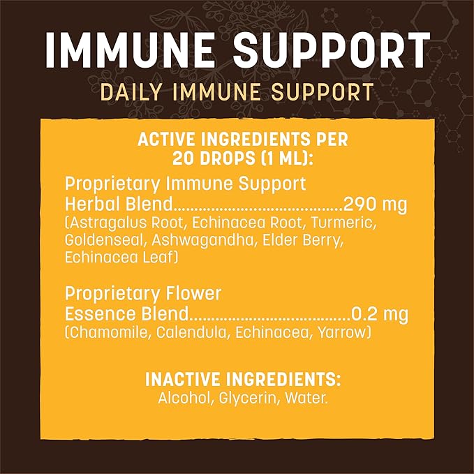 Earth Animal Apothecary Liquid Supplement - Immune Support Herbal Remedies for Dogs & Cats - 2 fl oz